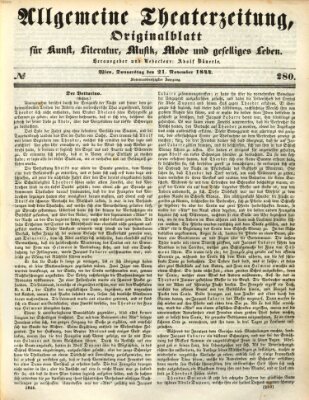 Allgemeine Theaterzeitung Donnerstag 21. November 1844