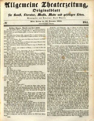 Allgemeine Theaterzeitung Freitag 22. November 1844