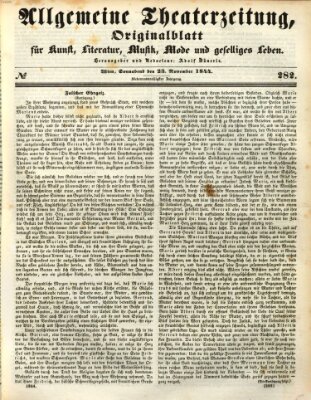 Allgemeine Theaterzeitung Samstag 23. November 1844