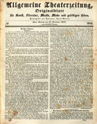 Allgemeine Theaterzeitung Montag 25. November 1844