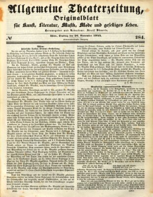 Allgemeine Theaterzeitung Dienstag 26. November 1844