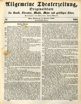 Allgemeine Theaterzeitung Dienstag 3. Dezember 1844
