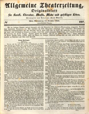 Allgemeine Theaterzeitung Mittwoch 11. Dezember 1844