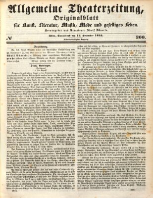 Allgemeine Theaterzeitung Samstag 14. Dezember 1844