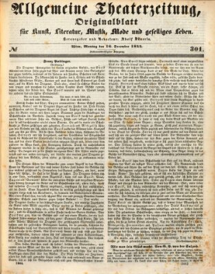 Allgemeine Theaterzeitung Montag 16. Dezember 1844