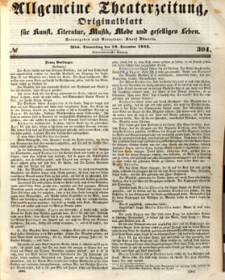 Allgemeine Theaterzeitung Donnerstag 19. Dezember 1844