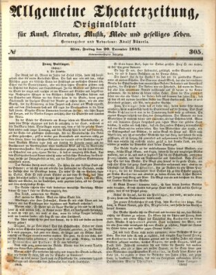 Allgemeine Theaterzeitung Freitag 20. Dezember 1844