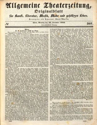 Allgemeine Theaterzeitung Montag 23. Dezember 1844