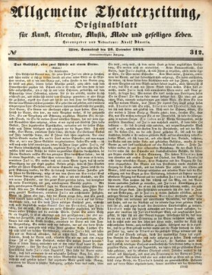 Allgemeine Theaterzeitung Samstag 28. Dezember 1844