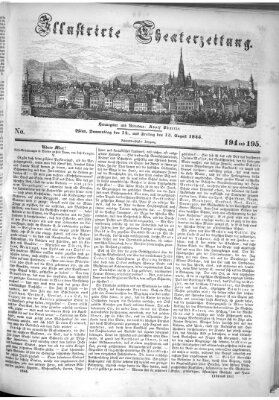 Allgemeine Theaterzeitung Freitag 15. August 1845