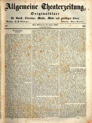 Allgemeine Theaterzeitung Montag 12. Januar 1846