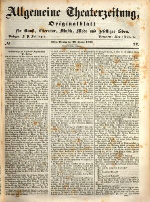 Allgemeine Theaterzeitung Montag 26. Januar 1846