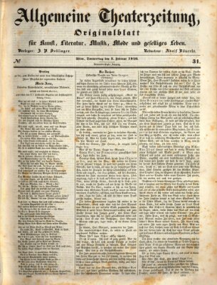 Allgemeine Theaterzeitung Donnerstag 5. Februar 1846