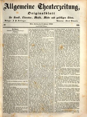 Allgemeine Theaterzeitung Freitag 6. Februar 1846