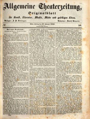 Allgemeine Theaterzeitung Freitag 27. Februar 1846