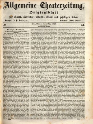 Allgemeine Theaterzeitung Mittwoch 4. März 1846