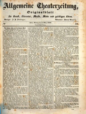 Allgemeine Theaterzeitung Montag 9. März 1846