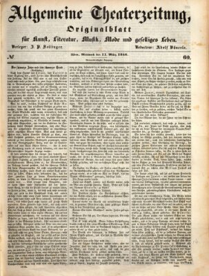 Allgemeine Theaterzeitung Mittwoch 11. März 1846