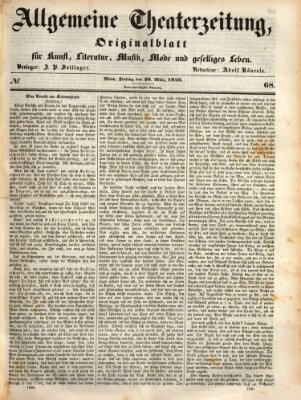 Allgemeine Theaterzeitung Freitag 20. März 1846