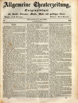 Allgemeine Theaterzeitung Freitag 3. April 1846