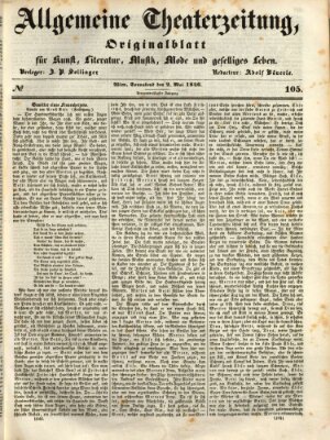 Allgemeine Theaterzeitung Samstag 2. Mai 1846