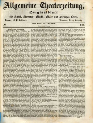 Allgemeine Theaterzeitung Montag 4. Mai 1846