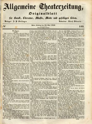 Allgemeine Theaterzeitung Dienstag 12. Mai 1846