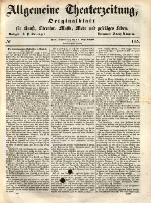 Allgemeine Theaterzeitung Donnerstag 14. Mai 1846