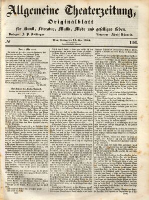 Allgemeine Theaterzeitung Freitag 15. Mai 1846