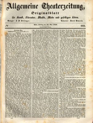 Allgemeine Theaterzeitung Dienstag 26. Mai 1846