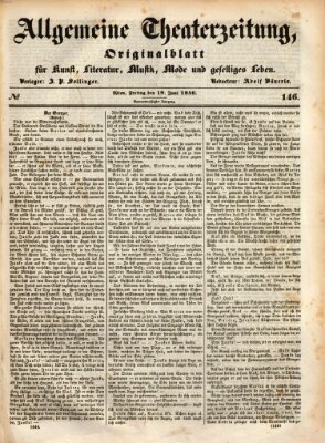 Allgemeine Theaterzeitung Freitag 19. Juni 1846