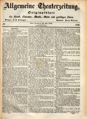 Allgemeine Theaterzeitung Freitag 26. Juni 1846