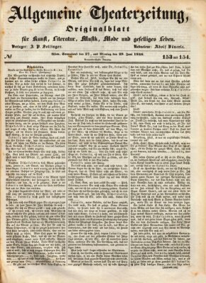 Allgemeine Theaterzeitung Sonntag 28. Juni 1846