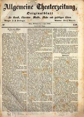 Allgemeine Theaterzeitung Mittwoch 1. Juli 1846