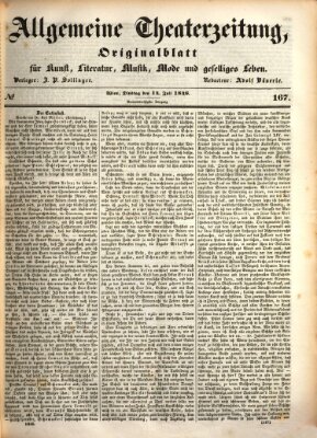 Allgemeine Theaterzeitung Dienstag 14. Juli 1846