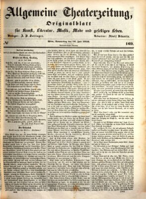 Allgemeine Theaterzeitung Donnerstag 16. Juli 1846