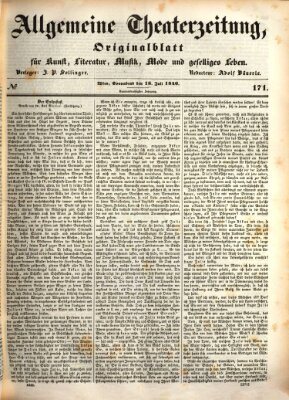 Allgemeine Theaterzeitung Samstag 18. Juli 1846