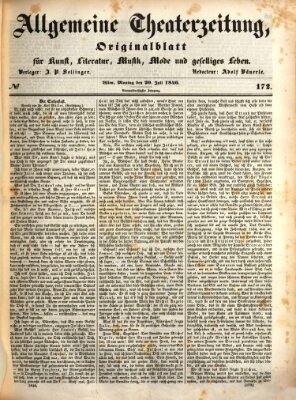 Allgemeine Theaterzeitung Montag 20. Juli 1846