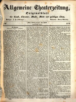 Allgemeine Theaterzeitung Dienstag 21. Juli 1846