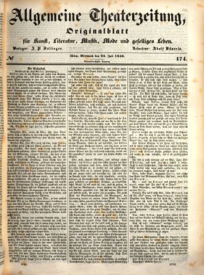 Allgemeine Theaterzeitung Mittwoch 22. Juli 1846