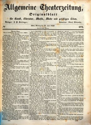 Allgemeine Theaterzeitung Montag 27. Juli 1846