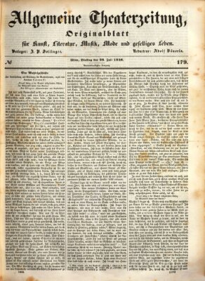 Allgemeine Theaterzeitung Dienstag 28. Juli 1846