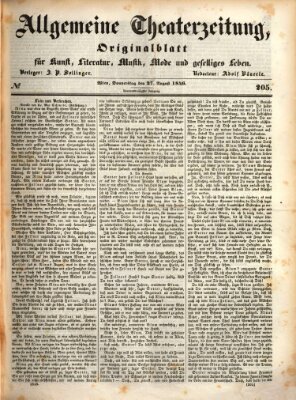 Allgemeine Theaterzeitung Donnerstag 27. August 1846