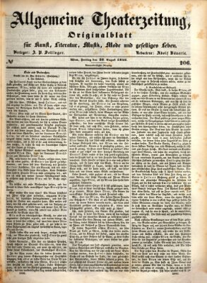 Allgemeine Theaterzeitung Freitag 28. August 1846