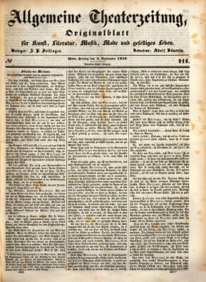 Allgemeine Theaterzeitung Freitag 4. September 1846