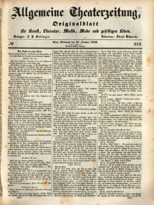 Allgemeine Theaterzeitung Mittwoch 21. Oktober 1846