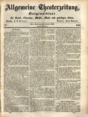 Allgemeine Theaterzeitung Freitag 30. Oktober 1846