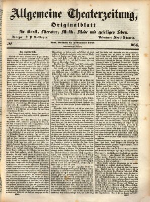 Allgemeine Theaterzeitung Mittwoch 4. November 1846