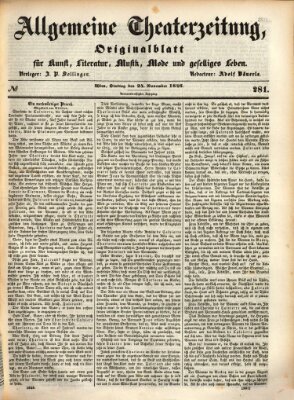 Allgemeine Theaterzeitung Dienstag 24. November 1846