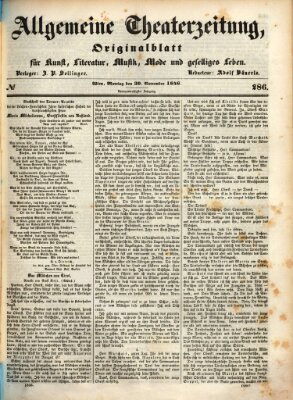 Allgemeine Theaterzeitung Montag 30. November 1846